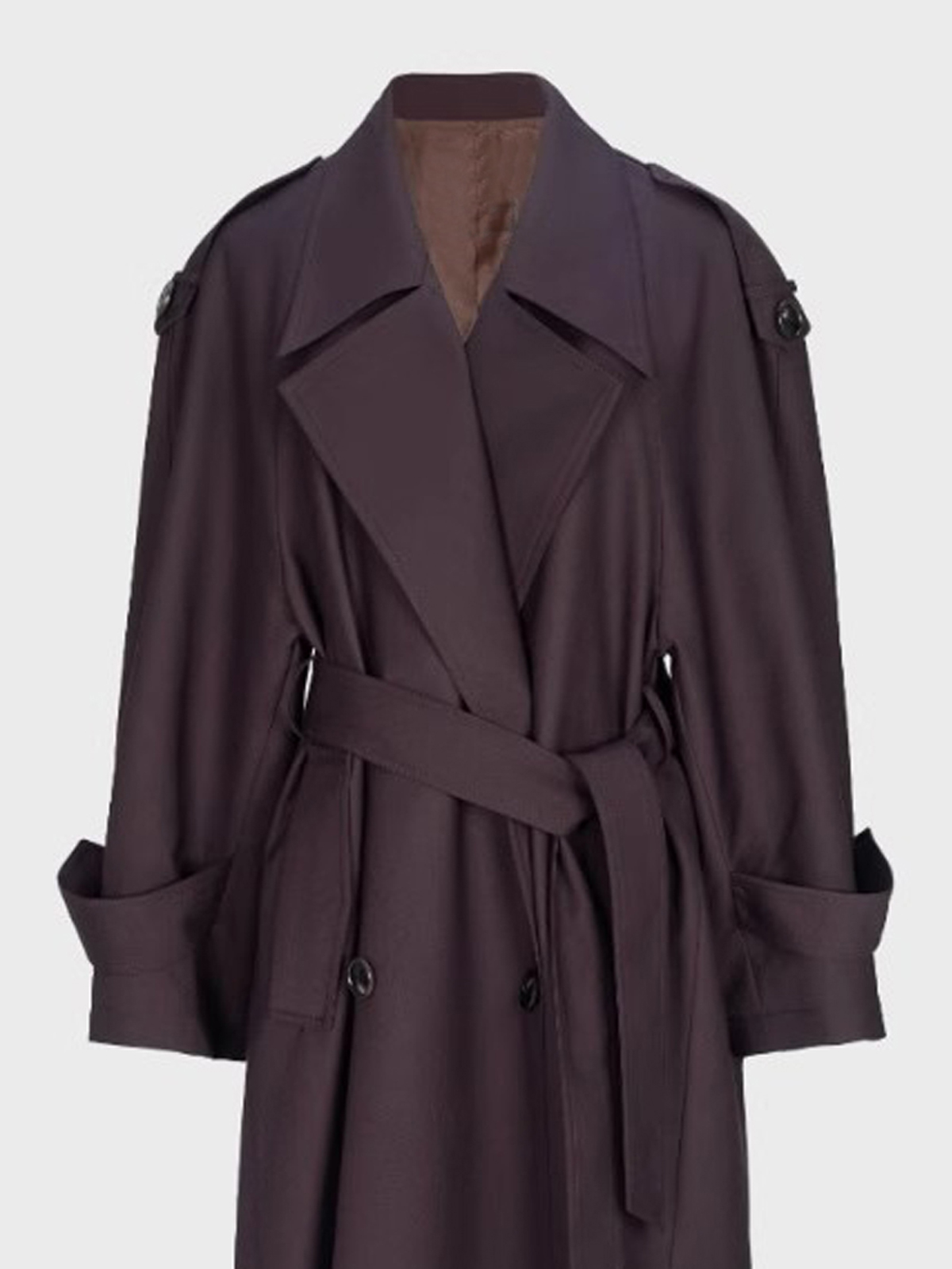 Trench Coat Formal - Lautaro Frühling Herbst Übergroßer Khaki Extra