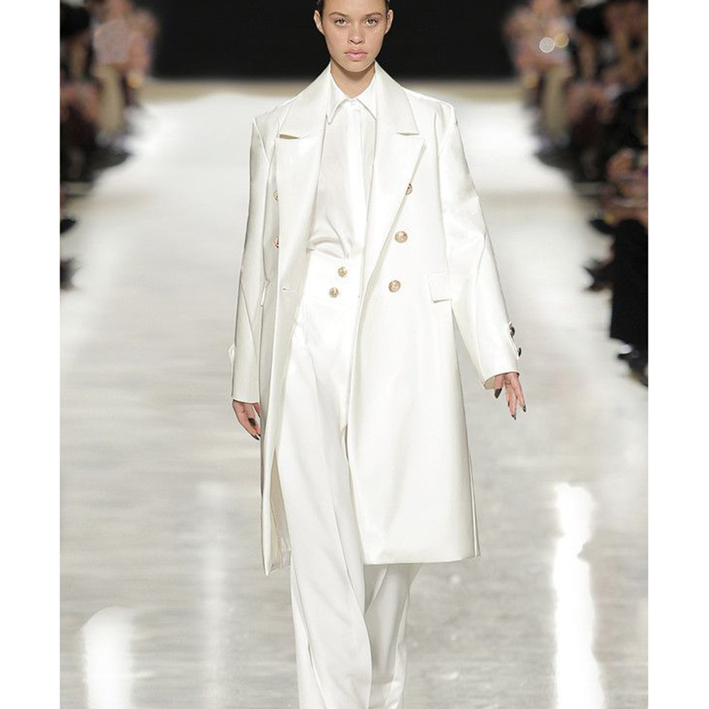 Trench Coat Formal - Luxuriöser zweireihiger Trenchcoat aus Satin in