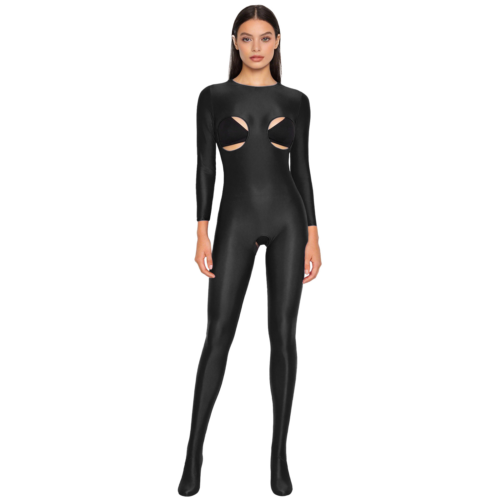 Damen Glänzender Dehnbarer Ope – Women'S Formal Wear Jumpsuit Bewertung und Preis