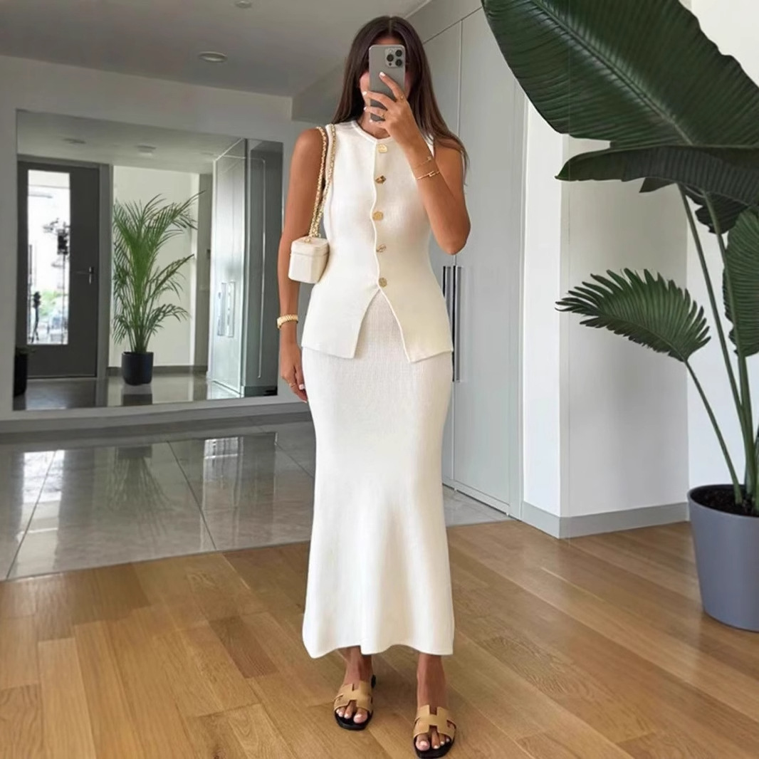 Einreihiges, ärmelloses, figur – Women Formal Wear Tops Bewertung und Preis