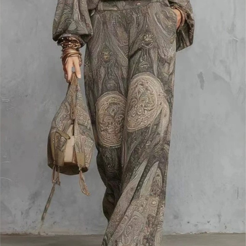 Boho Paisley-Print Zweiteiler  – Women Formal Wear Tops Bewertung und Preis
