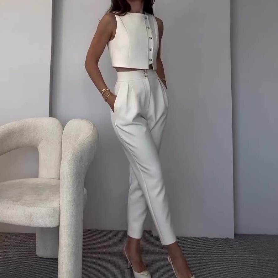 Weste Tops Zweiteilige Sets Da – Women Formal Wear Tops Bewertung und Preis