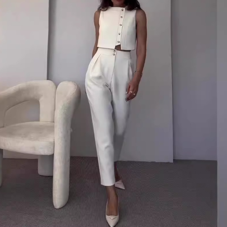 Weste Tops Zweiteilige Sets Da – Women Formal Wear Tops Bewertung und Preis