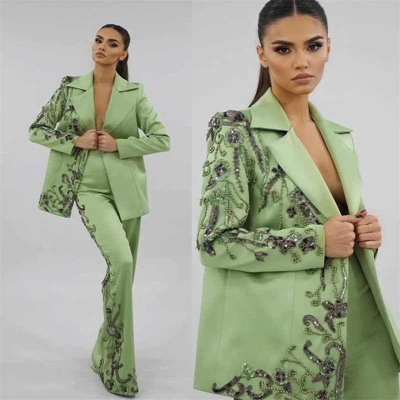 Designer-Damenanzüge aus grüne – Women Luxury Formal Wear Bewertung und Preis