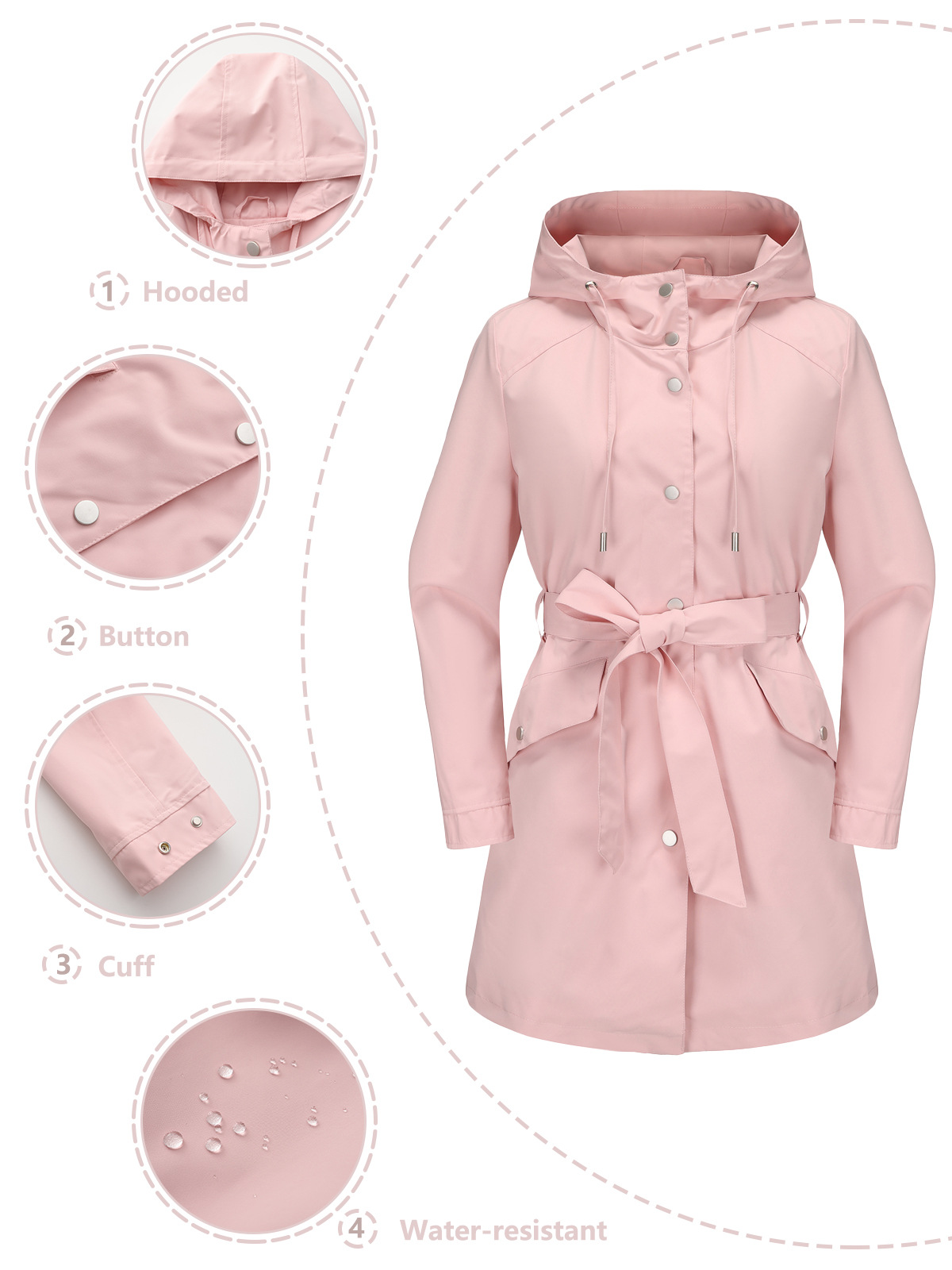 Frühling Herbst Neue Mit Kapuz – Trench Coat Formal Bewertung und Preis