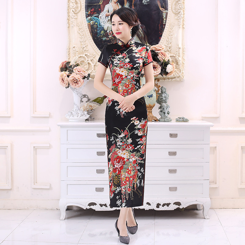 Klassisches Satin-Cheongsam-Kl – Women'S Formal Wear Plus Size Bewertung und Preis